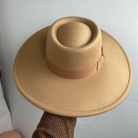 PECAN CAMEL Fedora rancher Felt Hat - Picture 10 of 10
